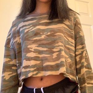 Camo Cropped Long Sleeve